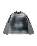 Washed Stripe Layerd Long Sleeve