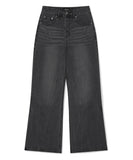 WASHED DART DENIM PANT