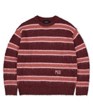 HAIRY STRIPE KNIT SWEATER