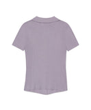 BUTTON-UP COLLAR KNIT