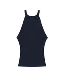 DENIM PRINTED HALTER KNIT