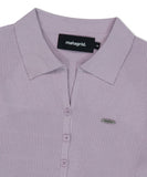 BUTTON-UP COLLAR KNIT