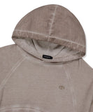 DYED CURVED SEAM CROP HOODIE