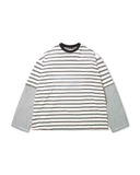 Washed Stripe Layerd Long Sleeve