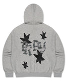 PRAY APPLIQUE ZIP UP HOODIE