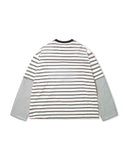 Washed Stripe Layerd Long Sleeve