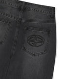 WASHED DART DENIM PANT