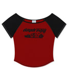 OFF SHOULDER RAGLAN TEE