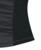 SHIRRING HALF ZIP-UP JERSEY TEE