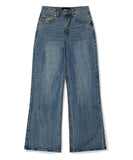 WASHED DART DENIM PANT