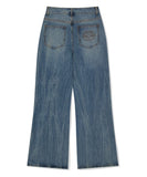 WASHED DART DENIM PANT