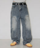 DAMAGE DOUBLE KNEE DENIM