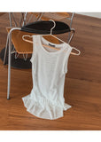 Of Pearl Shirring Layered Mesh Top