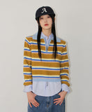 STRIPE ZIPPER CROP NT