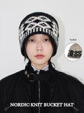 NORDIC KNIT BUCKET HAT