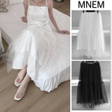 Rie Chiffon Layered Tulle Skirt