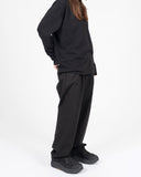 Basic Cotton Two Tuck Wide Pants