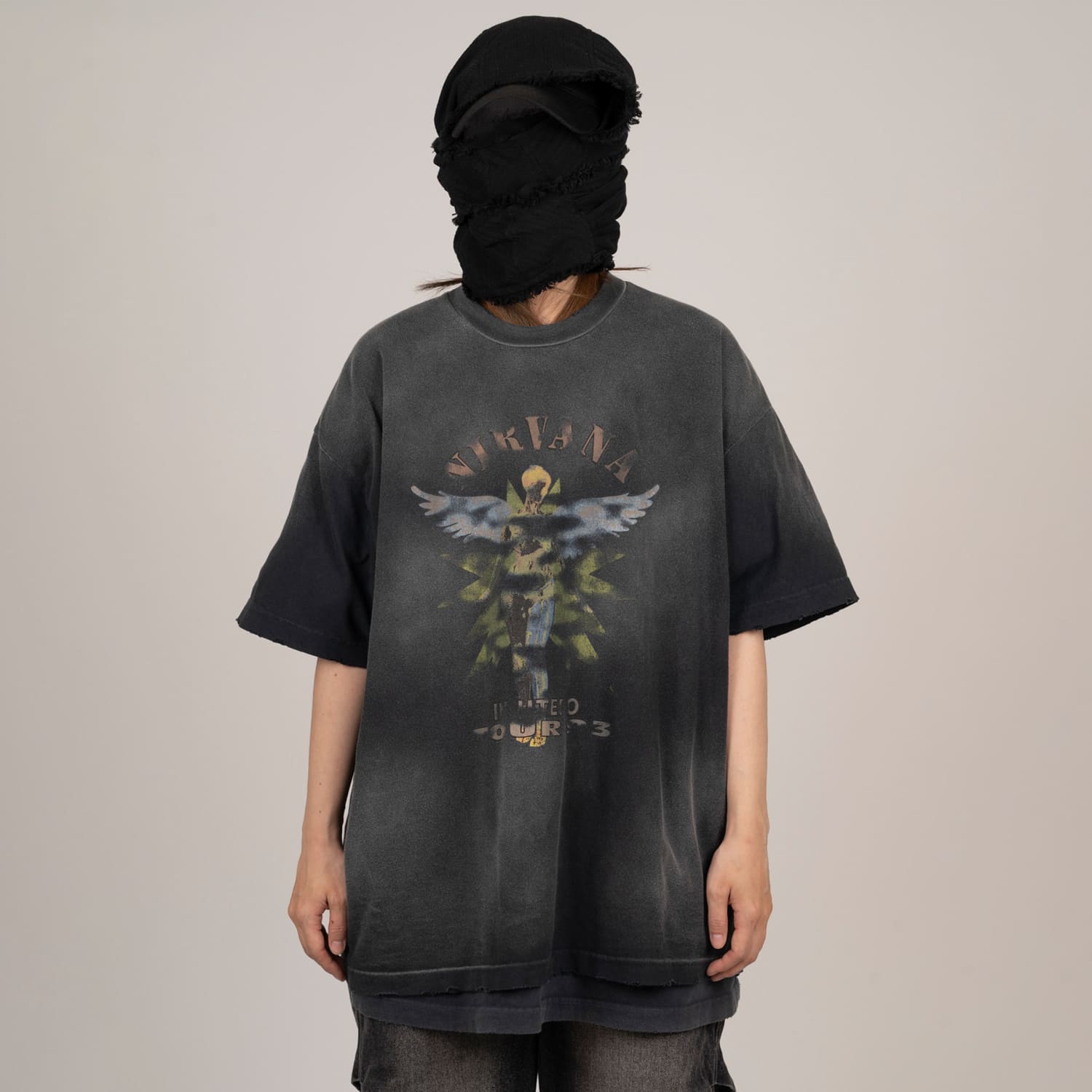 【oan】Angelo Vintage Washing Short Sleeve T-Shirt White-Ink-Digital-Direct-
