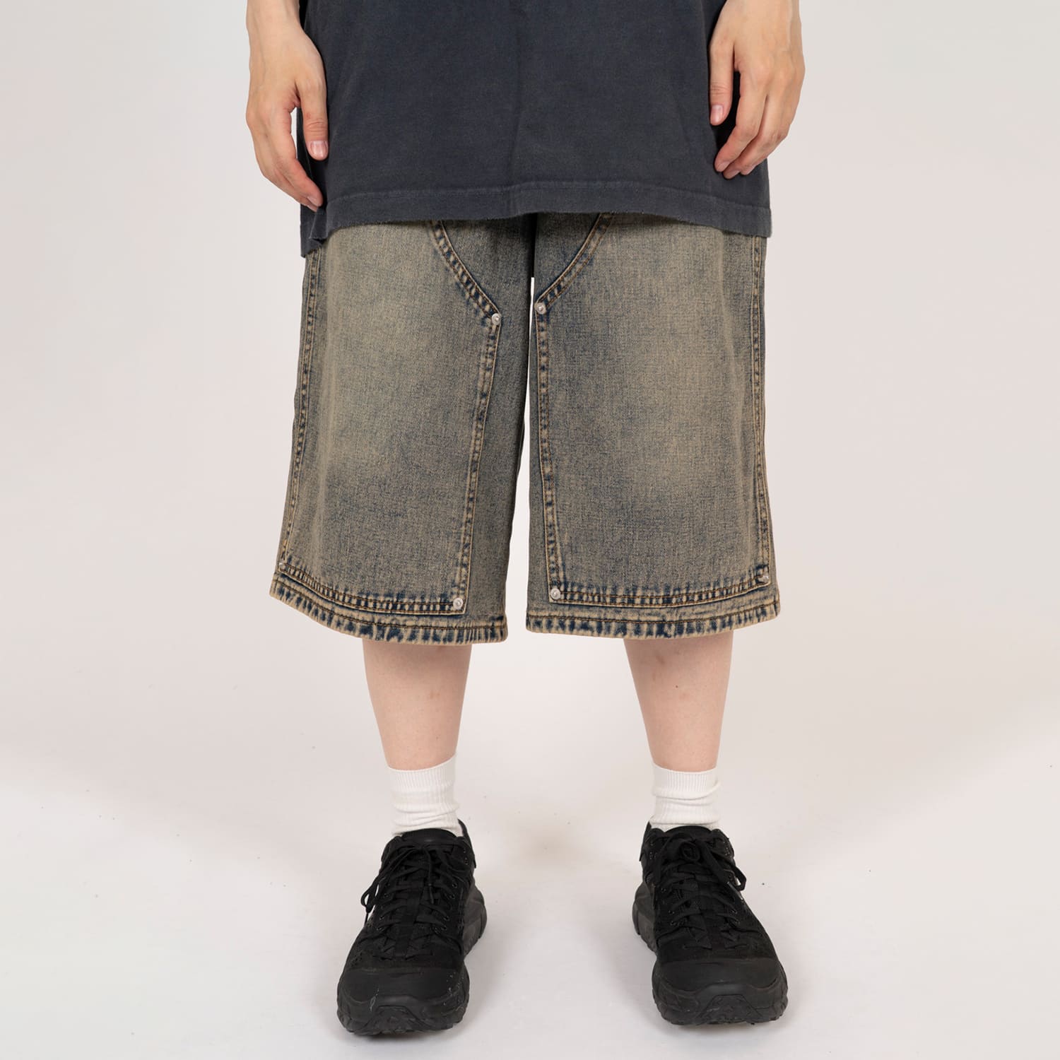 【oan】Roa Carpenter Bermuda Denim EDIKTED Low Rise Denim Carpenter Bermuda Shorts | Nordstrom