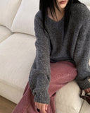 Hitty Alpaca V-neck Overfit Knit