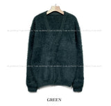 Arthur Angora V-neck knit cardigan