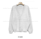 Arthur Angora V-neck knit cardigan