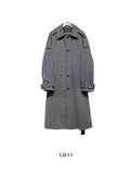 [MADE] wool maxi trench mac coat
