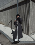 [MADE] wool maxi trench mac coat