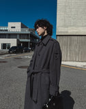 [MADE] wool maxi trench mac coat