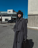 [MADE] wool maxi trench mac coat