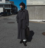 [MADE] wool maxi trench mac coat