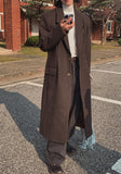 Foal dart wool maxi coat