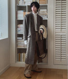 Ray stripe maxi coat