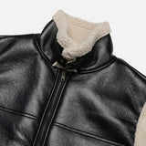 Glossy Leather Mustang Vest