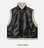 Glossy Leather Mustang Vest