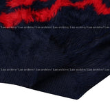Stars and stripes hairy angora knit