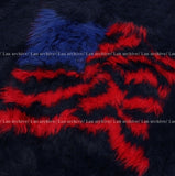 Stars and stripes hairy angora knit