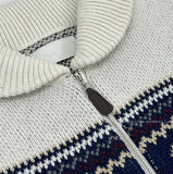x-mas Nordic half zip up knit