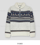 x-mas Nordic half zip up knit