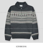 x-mas Nordic half zip up knit