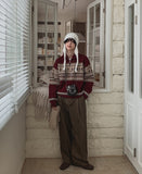 x-mas Nordic half zip up knit