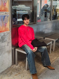 Raw angora knit