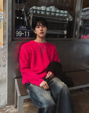 Raw angora knit