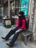 Raw angora knit