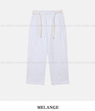 Rope belt wide training pants