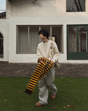 Rope belt wide training pants