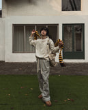 Rope belt wide training pants