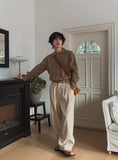 Edam corduroy pintuck balloon pants