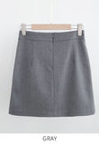 Dews Unbalance Pleats Wrap Skirt Pants