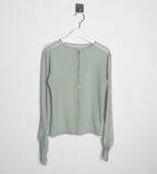 WRINKLE MESH CARDIGAN